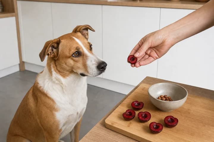 Czy pies może jeść czereśnie, wiśnie i śliwki? Pestki a pies