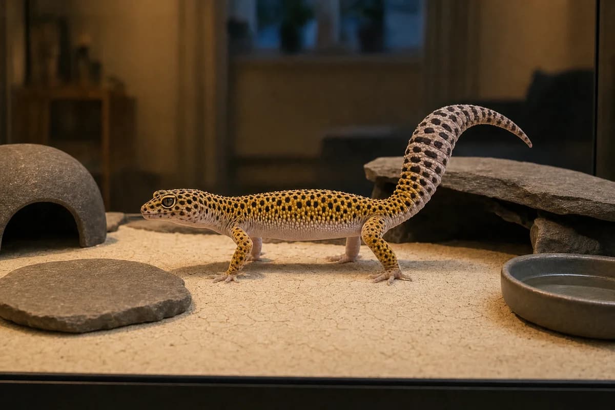 Mowa ciała gekona lamparciego: ogon, piski i zachowanie