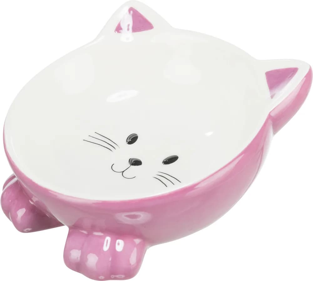 Trixie miska ceramiczna wysoka dla kota w kształcie kota / 0 15 l 14 cm