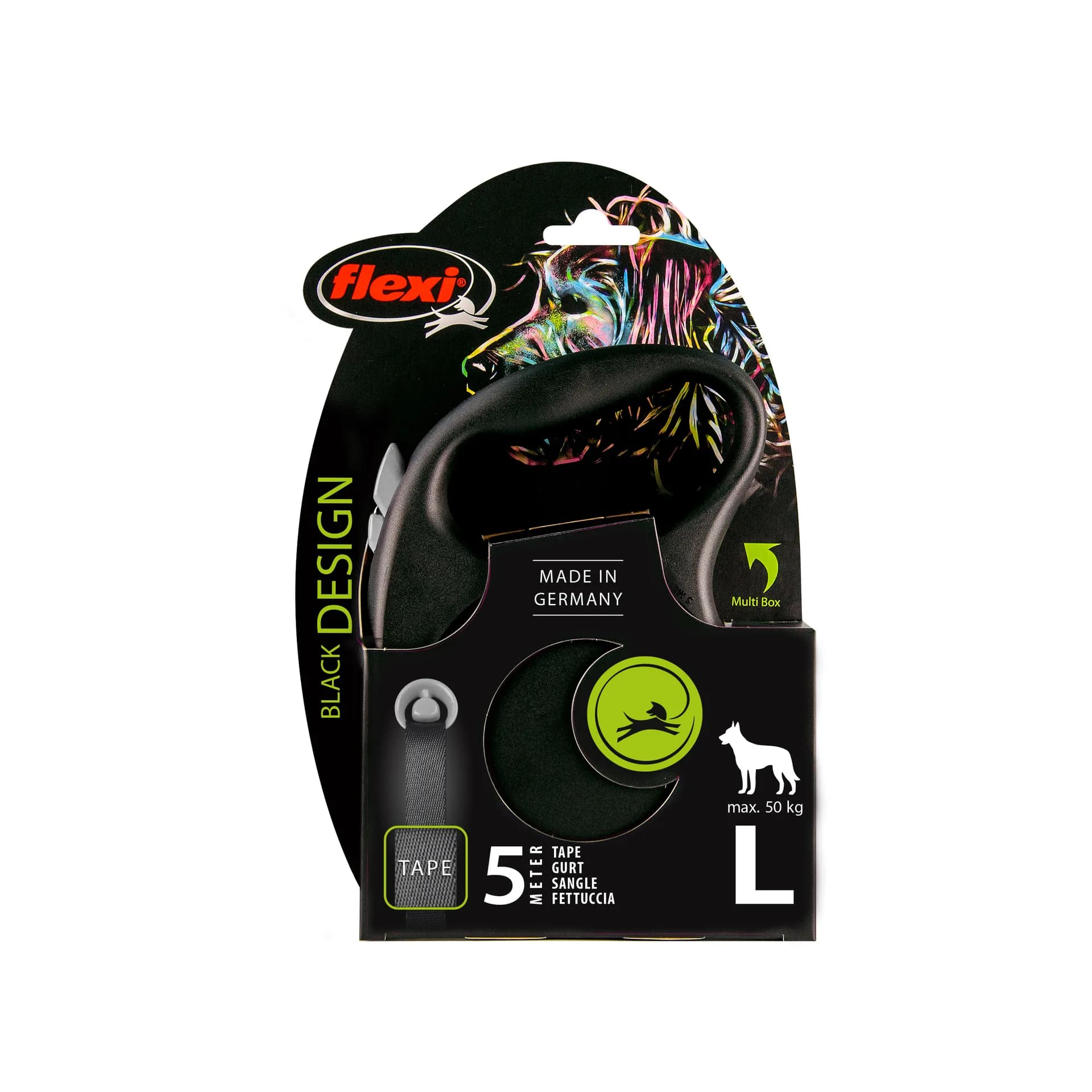 Flexi Black Design smycz automatyczna dla psa taśma – różowy, S