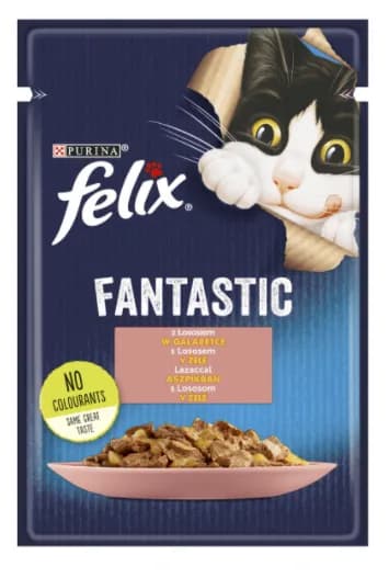 Felix Fantastic Saszetki dla kota Łosoś 85 g 1 szt.