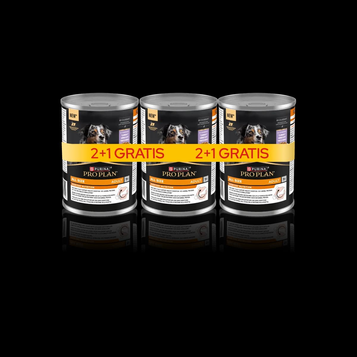 PRO PLAN Purina Everyday Nutrition Adult bogata w indyka w galaretce (2+1) 3 x 400 g