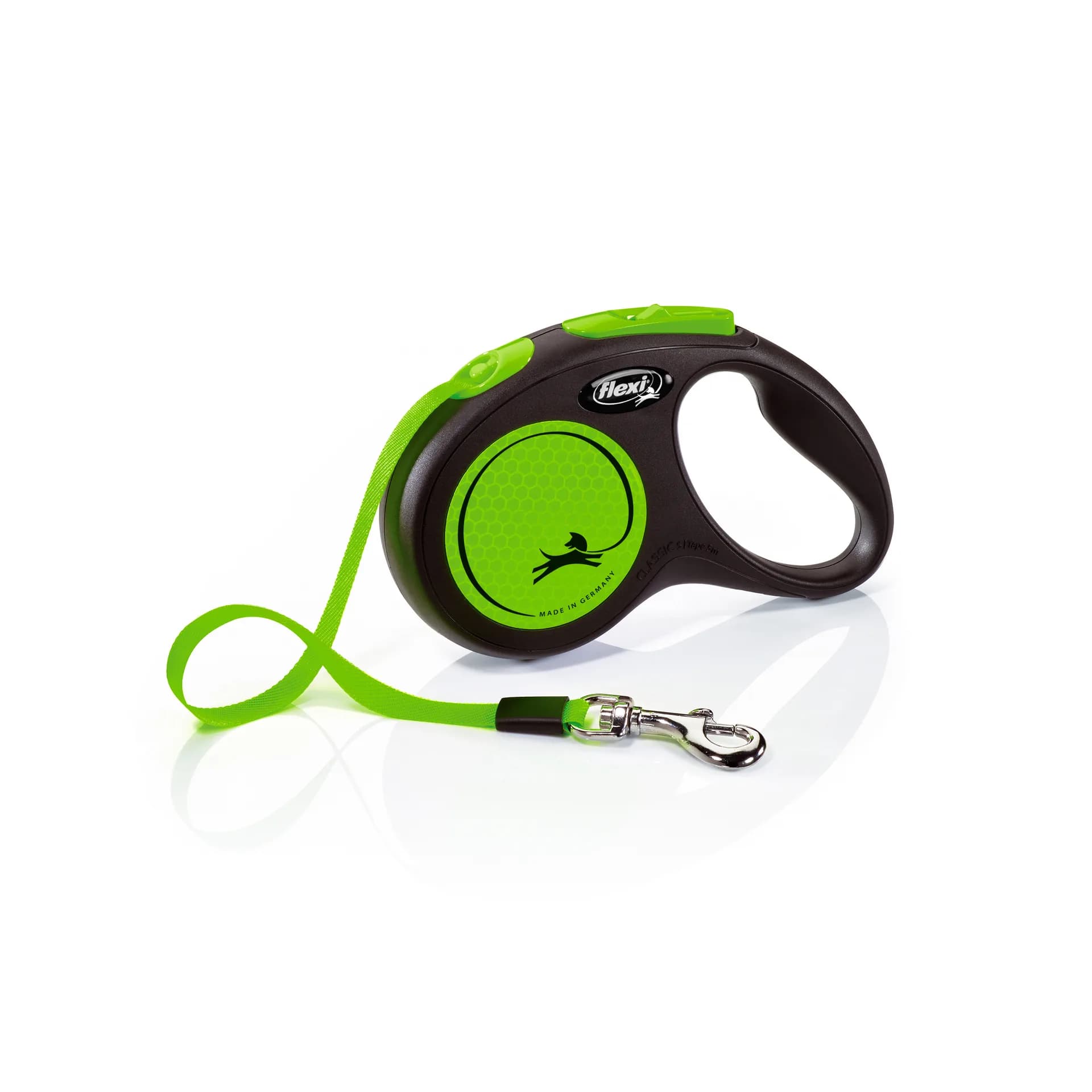 Flexi New Neon smycz automatyczna dla psa taśma – żółty, do 25 kg