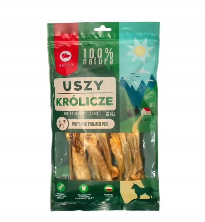 Maced naturalne przysmak dla psów Uszy Królicze 100% Natura