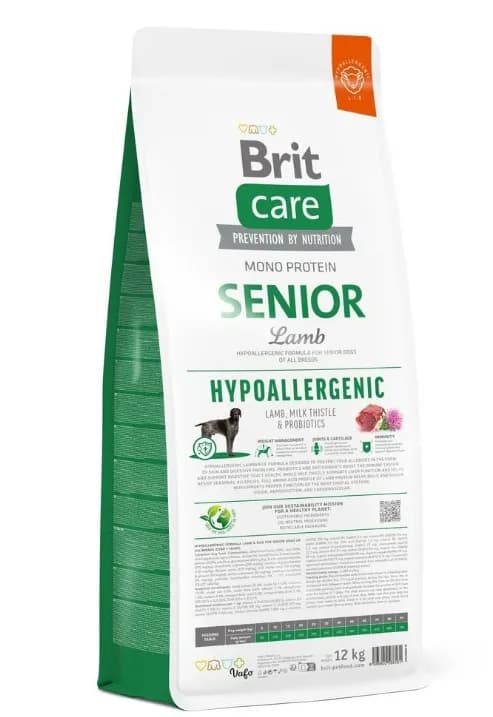 Brit Care Dog Hypoallergenic Senior karma sucha dla starszych psów Lamb – 12 kg