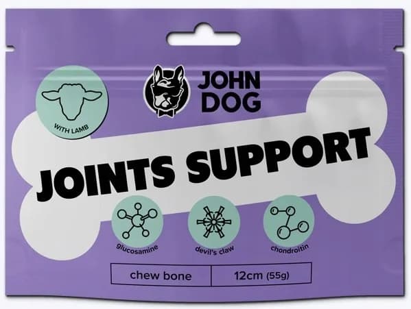 John Dog Kość do żucia i gryzienia przysmak z jagnięciną dla psa 12 cm