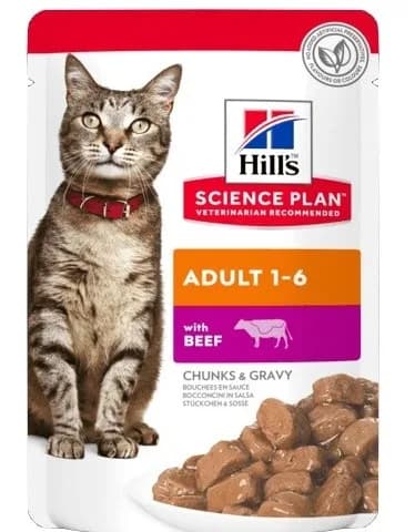 Hill's Sp Feline Adult karma mokra dla dorosłych kotów Beef Wołowina 85 g