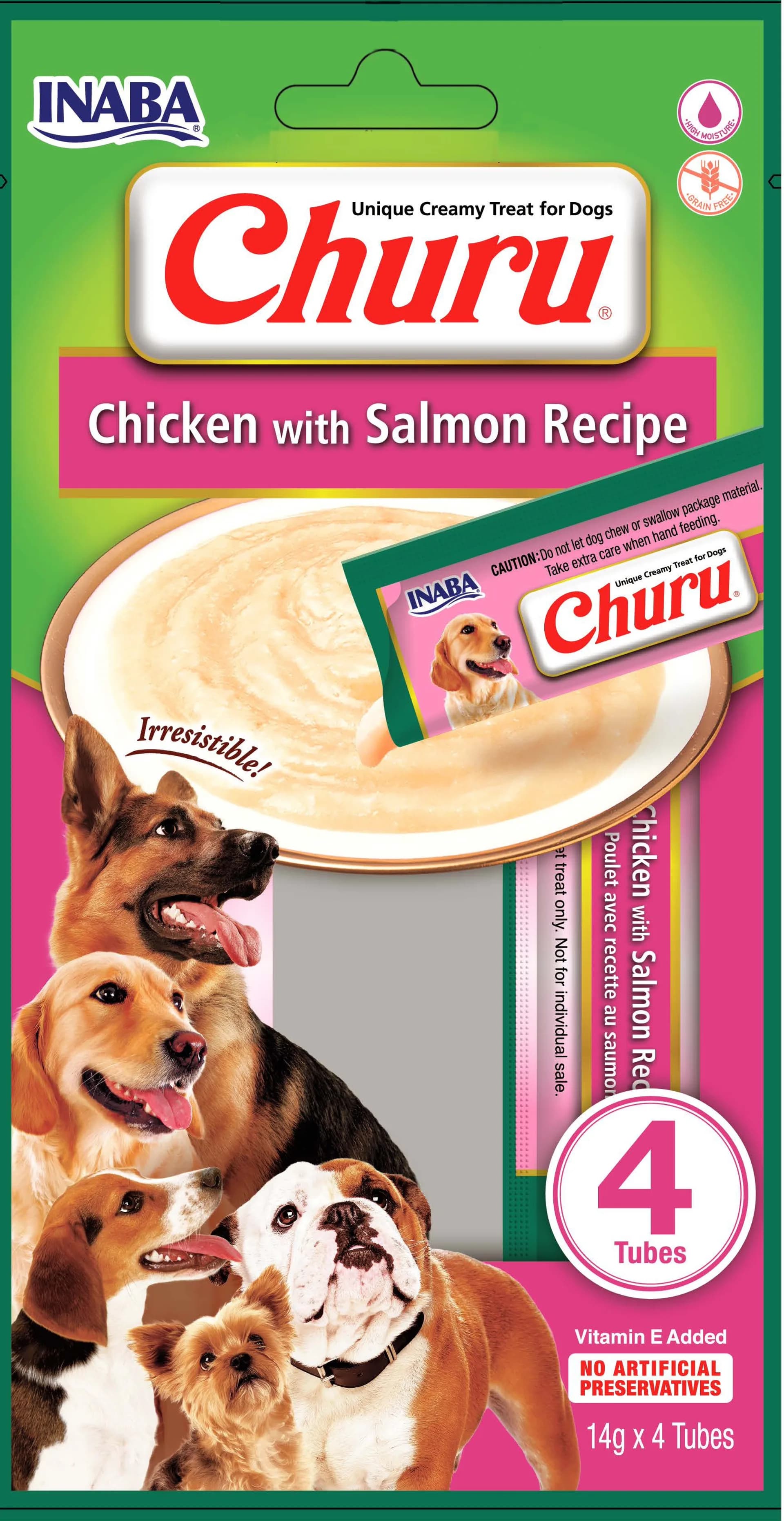 INABA Dog Churu 4P Chicken With Salmon 4 × 14 g 56 g