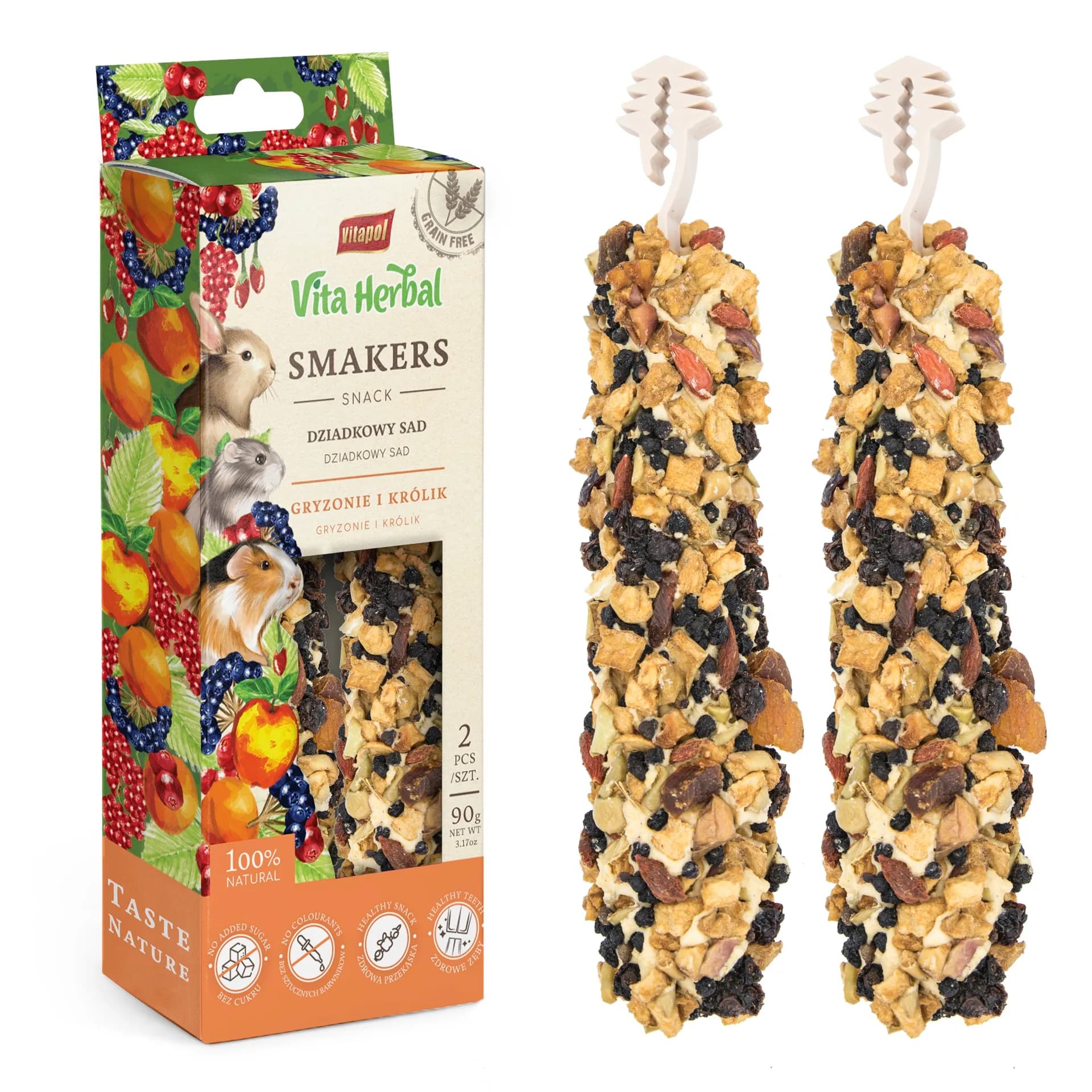 Vitapol Vita Herbal Smakers Dziadkowy sad przysmak dla gryzoni i królika 1 szt. 90 g