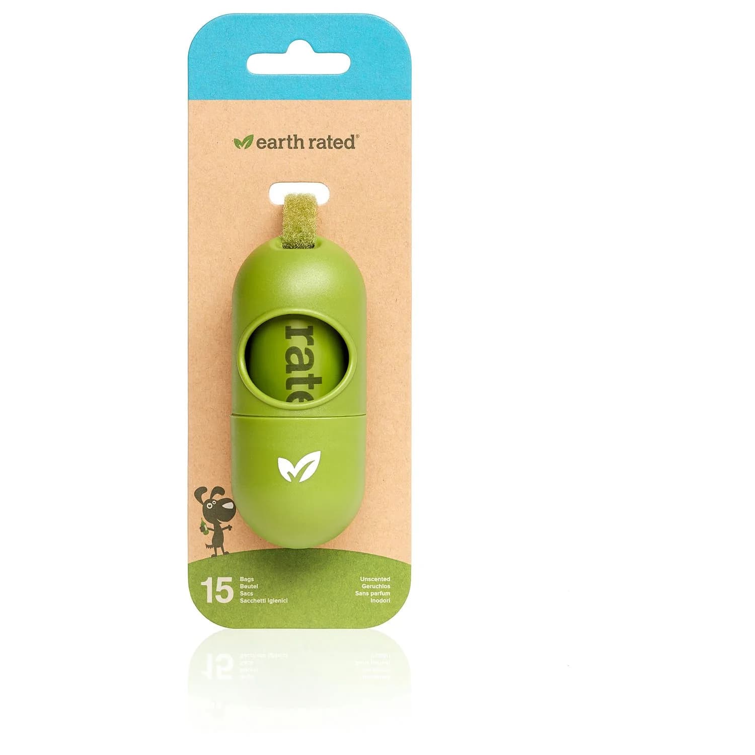 EARTH RATED Etui na woreczki na psie odchody Poop Bags bezzapachowe + 15 szt.