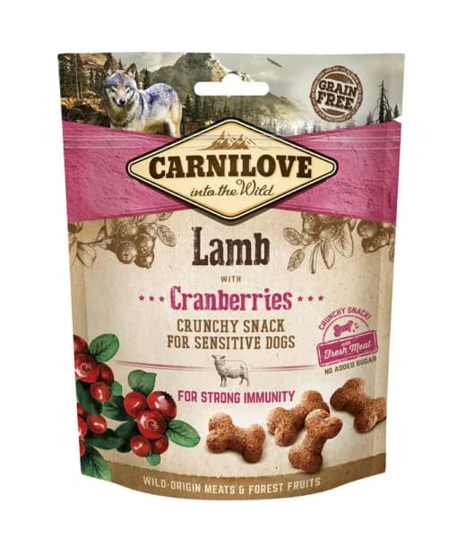 Carnilove Crunchy Snack przysmak dla psów jagnięcina z żurawiną 200 g