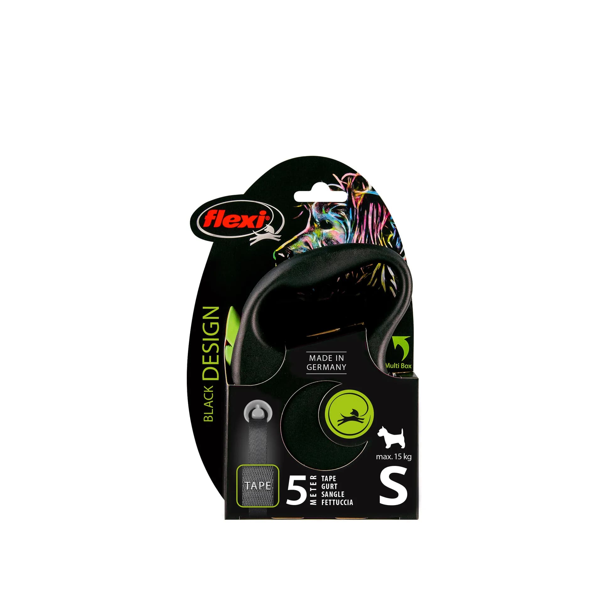 Flexi Black Design smycz automatyczna dla psa taśma – różowy, S