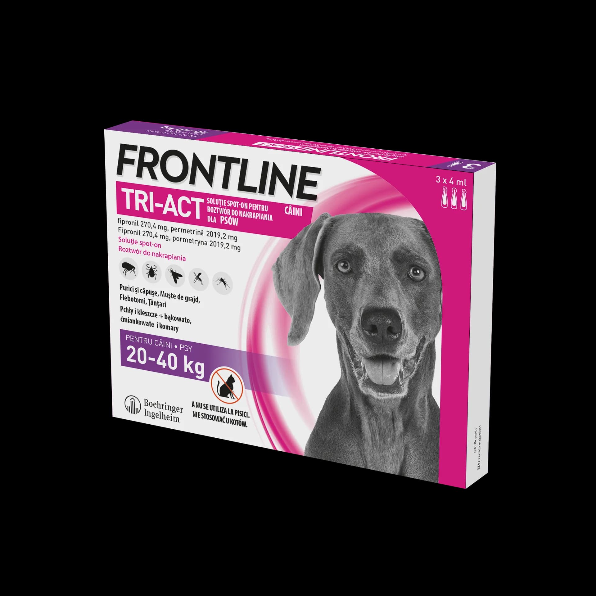 Frontline Tri-Act roztwór do nakrapiania dla psów o różnej wadze – XS