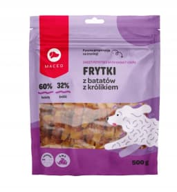 Maced Przysmaki dla psów Frytki z Batatów z Królikiem Smakołyki 500 g