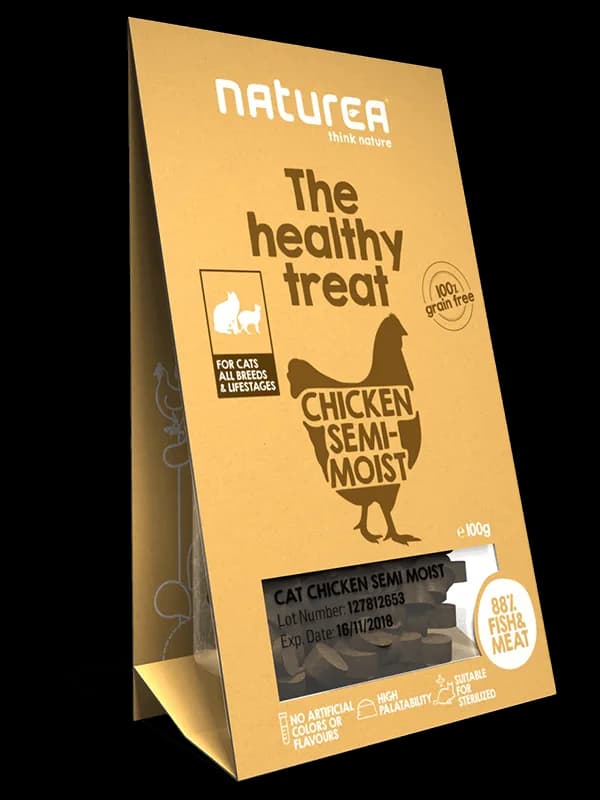 Naturea Bezzbożowe zdrowe przysmaki dla kotów Kurczak 100 g