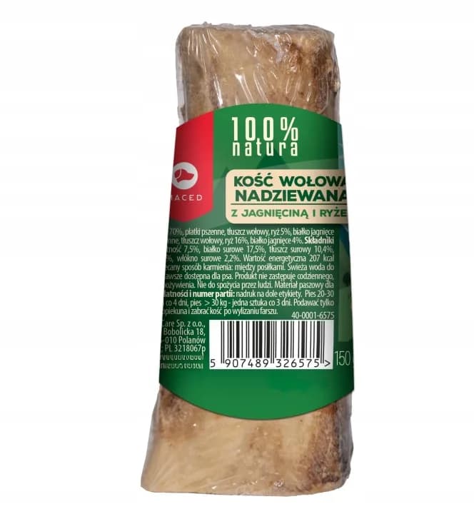 Maced Przysmak dla dorosłych psów Nadziewana Kość z jagnięciny i Ryżem Smakołyk 150 g