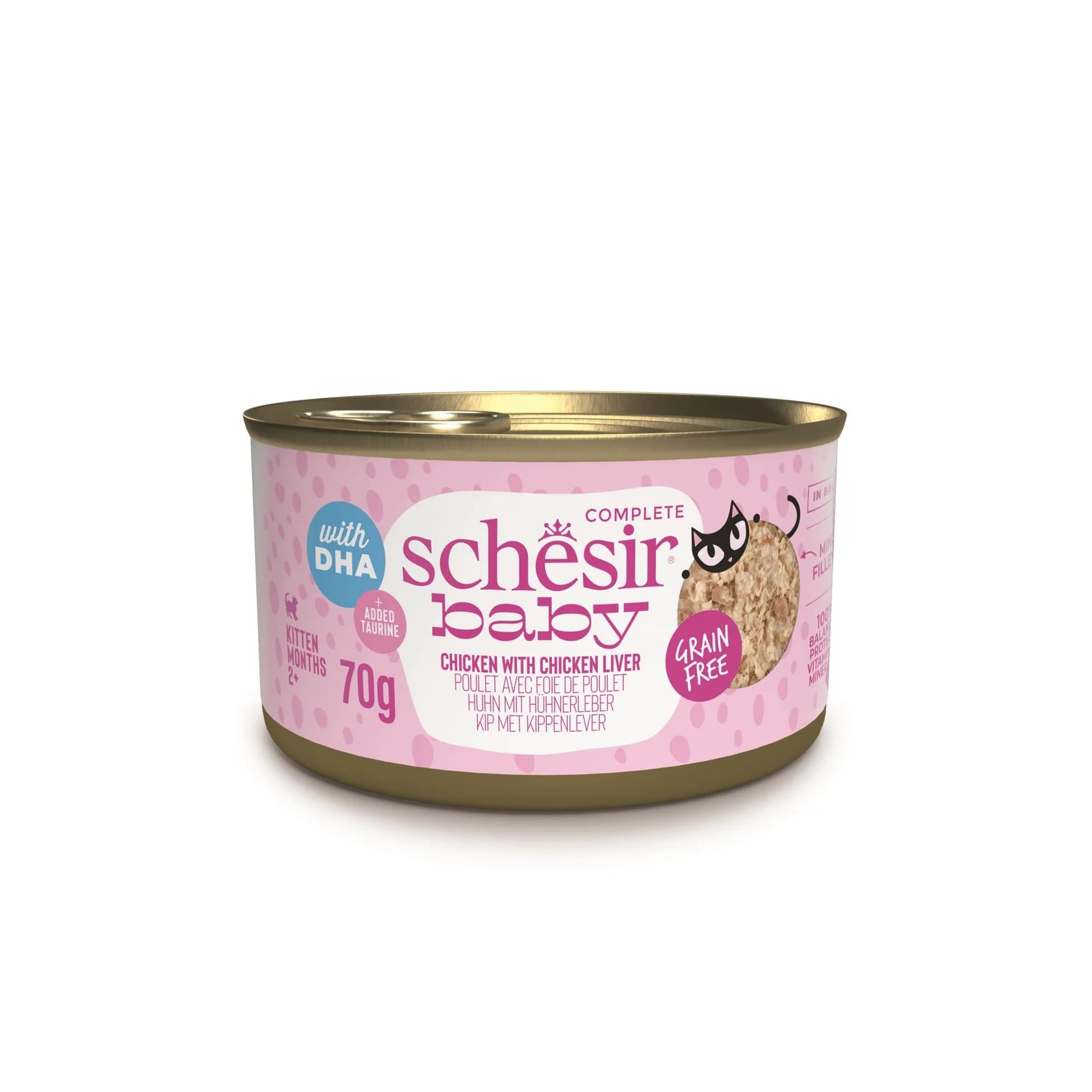 Schesir Baby Thrive multipack karma mokra dla kociąt kurczak z wątróbką