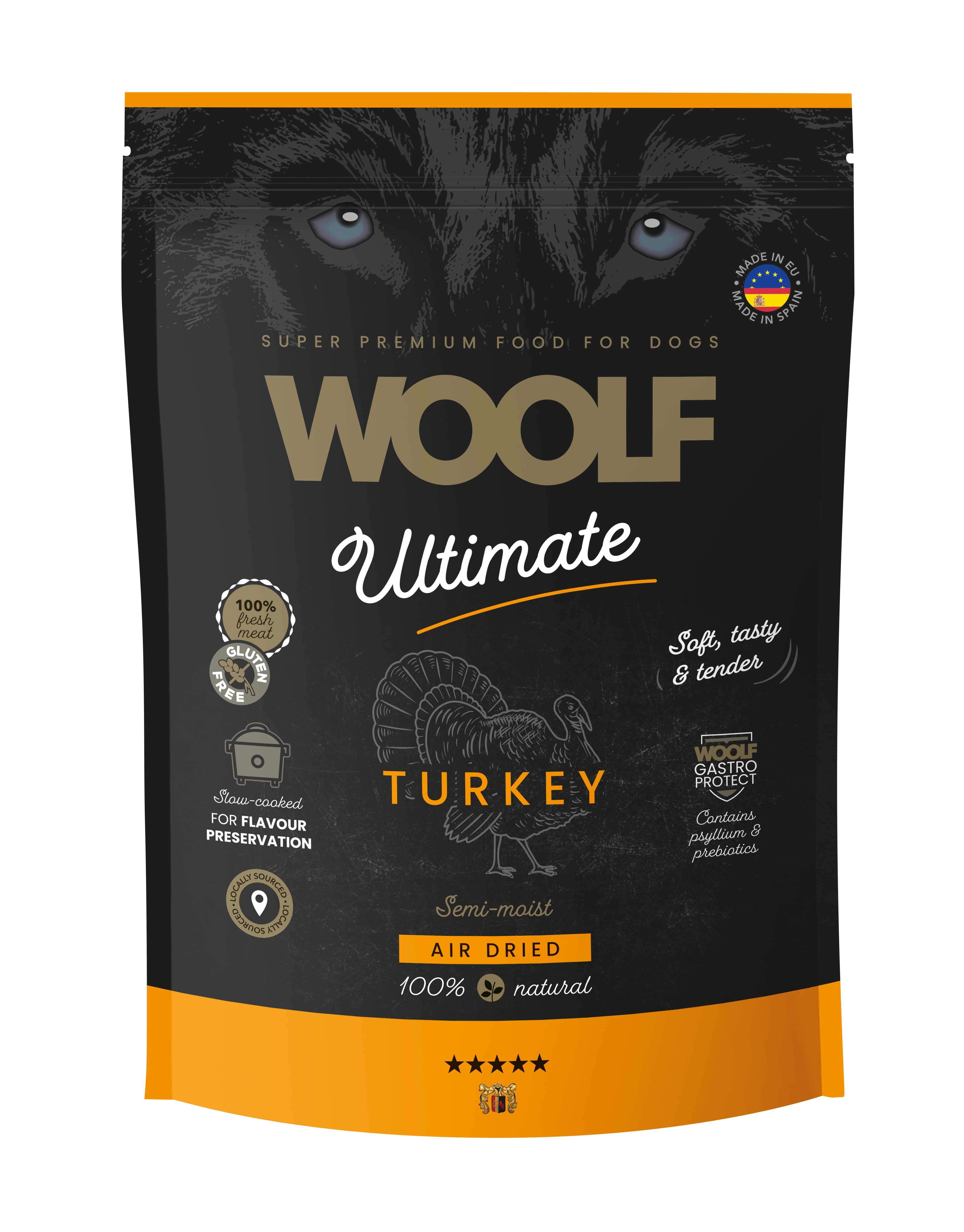 Woolf Ultimate Turkey For Adult Dog Karma Półwilgotna z Indykiem i Rybami dla Dorosłych psów 1 kg