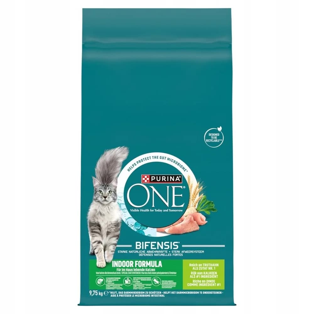 Purina ONE Indoor Formula karma sucha z indykiem dla dorosłych kotów niewychodzących 9,75 kg