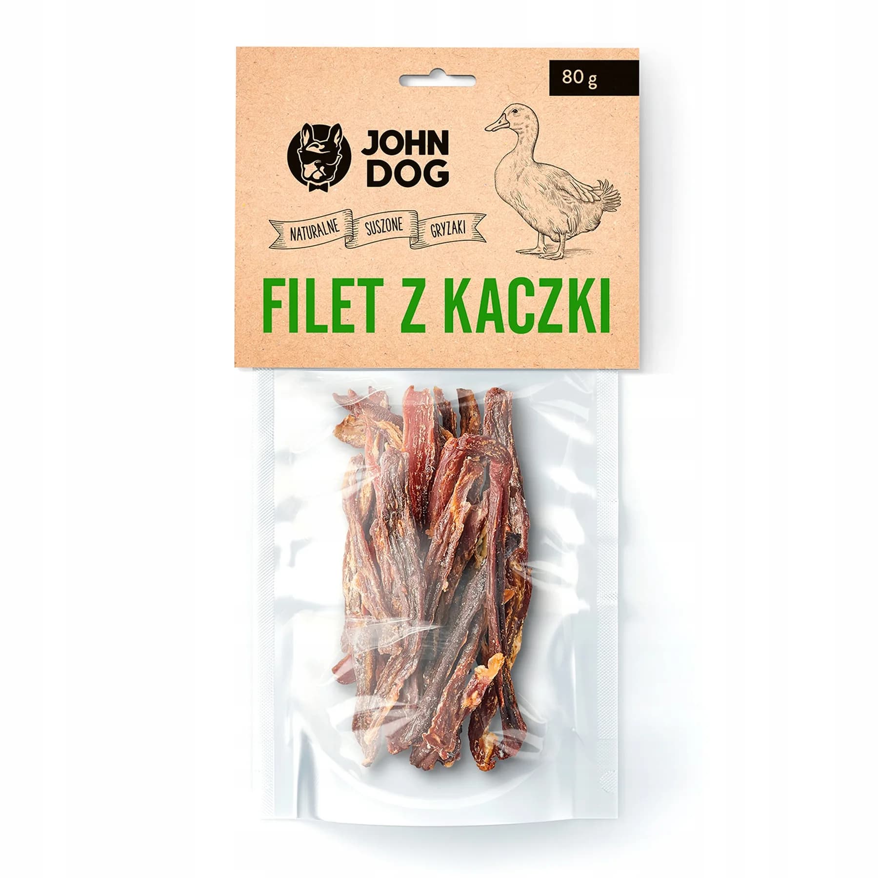 John Dog Suszony filet z kaczki przysmak psa 80 g