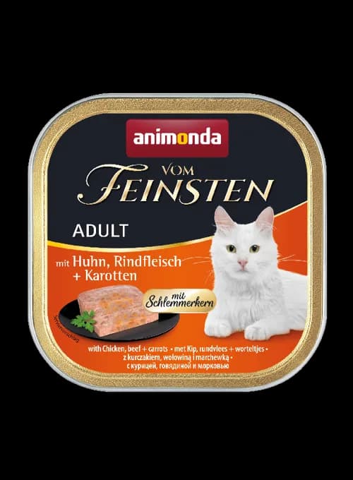 Animonda Vom Feinsten Gourmet Centre karma mokra z kurczakiem wołowiną i marchewką dla kota 100 g