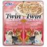 INABA Twin Packs karma mokra z tuńczykiem i kurczakiem w bulionie z tuńczyka dla kotów 2 × 40 g