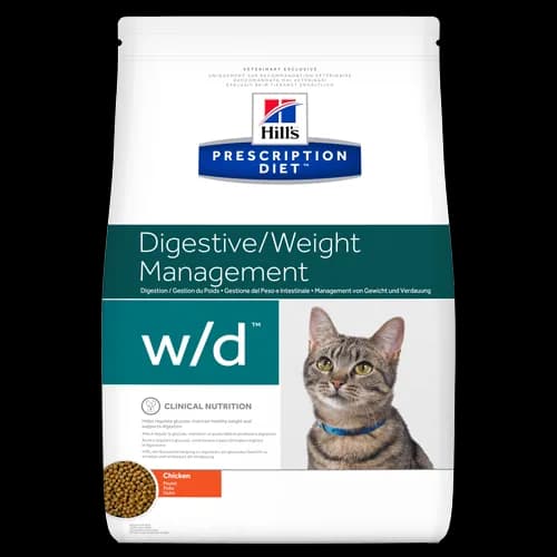 Hill's Pd Feline Prescription Diet w/d Digestive Weight Management karma sucha dla dorosłych kotów 5 kg