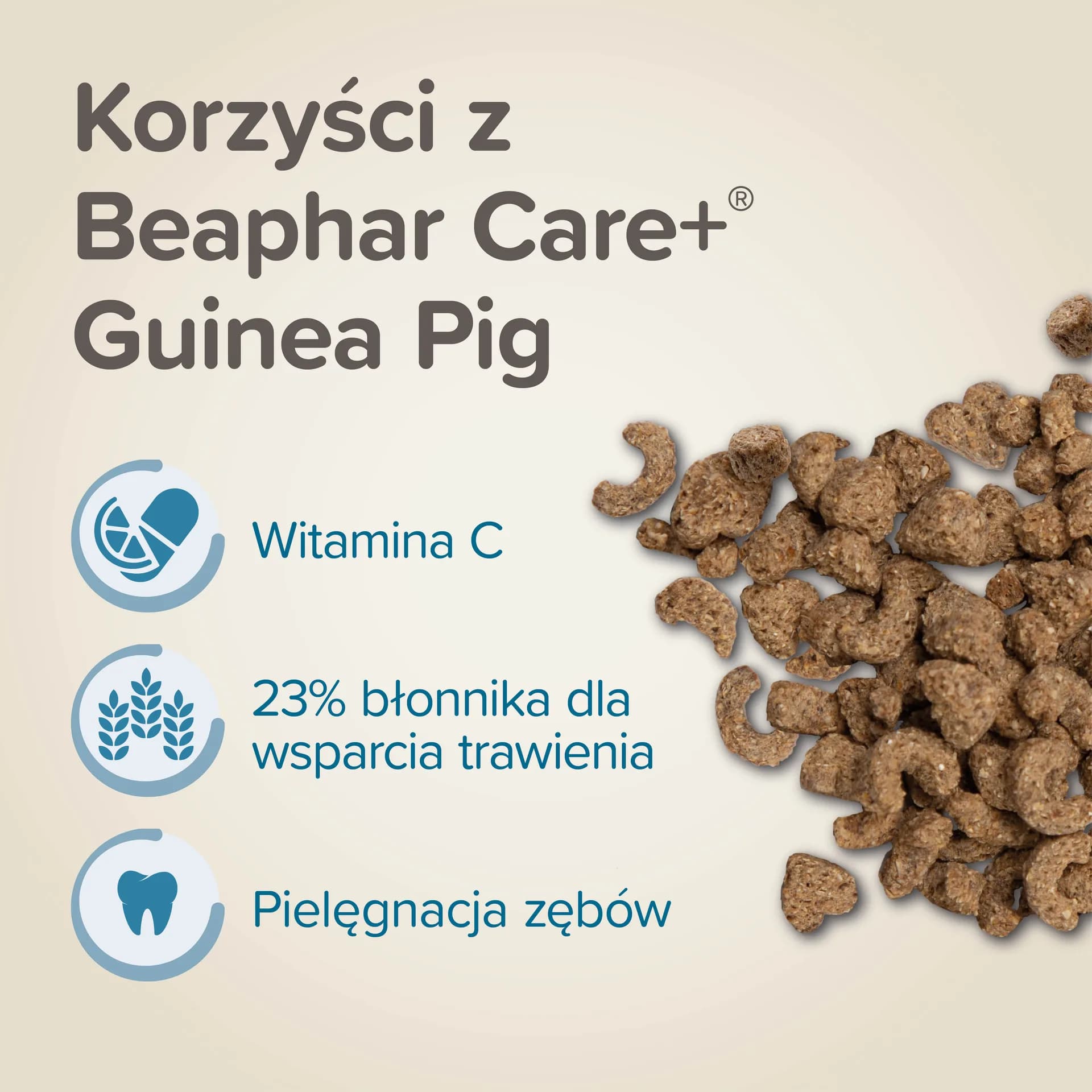 Beaphar Care+ Guinea Pig Super Premium karma dla świnki morskiej – 1,5 kg