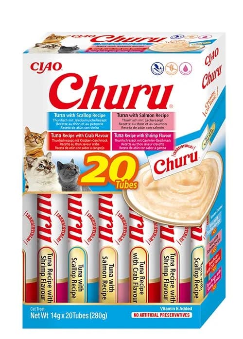 INABA Cat Churu Varieties Tuna Seafood 20 × 14 g 280 g