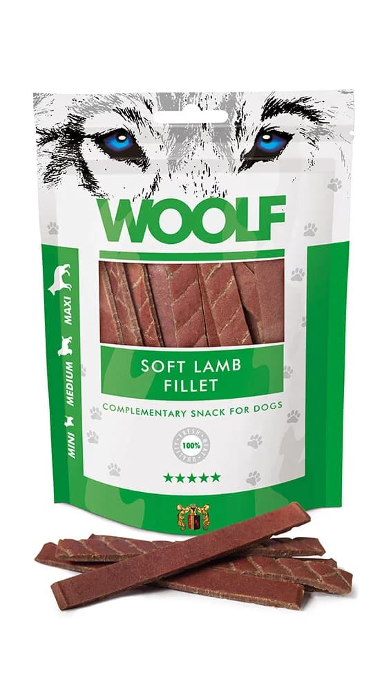 Woolf Soft Lamb Fillet Miękki przysmak Smaczki z Jagnięciny dla psa 100 g