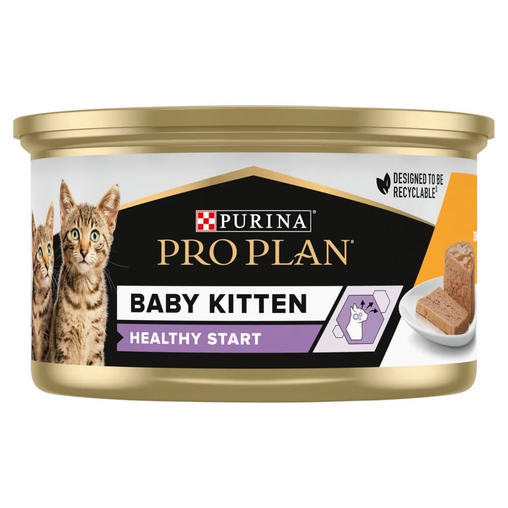 PRO PLAN Karma mokra dla kociąt mus bogaty w kurczaka Baby Kitten Healthy Start 85 g
