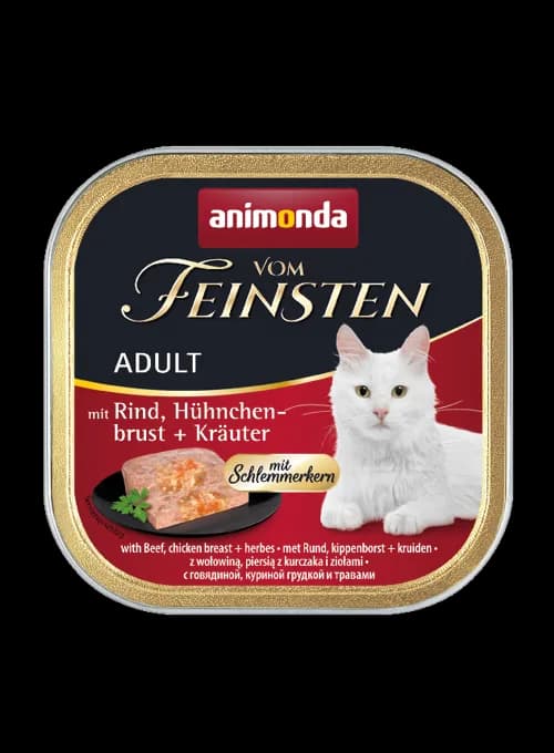 Animonda Vom Feinsten Gourmet Centre karma mokra z wołowiną piersią kurczaka i ziołami dla kota 100 g