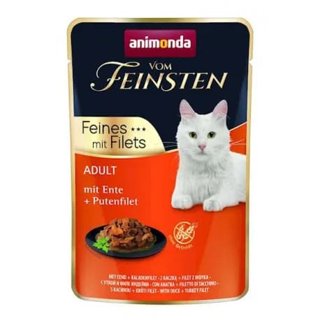 Animonda Vom Fein Adult karma mokra dla dorosłych kotów kaczka + Filet Indyka 85 g