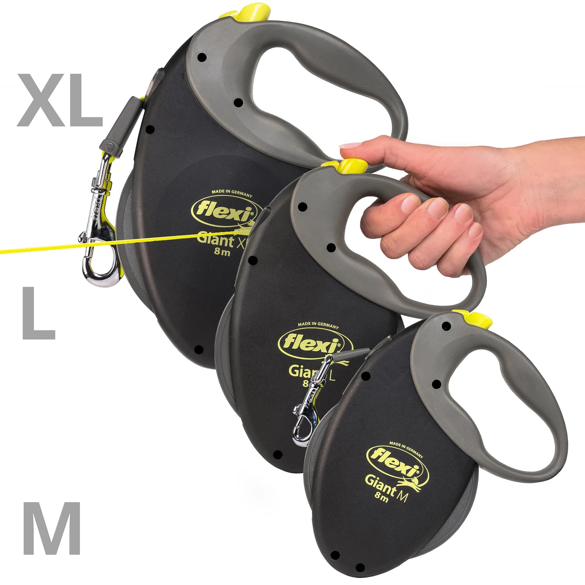 Flexi Giant Smycz automatyczna neon dla dużego psa – 10 m