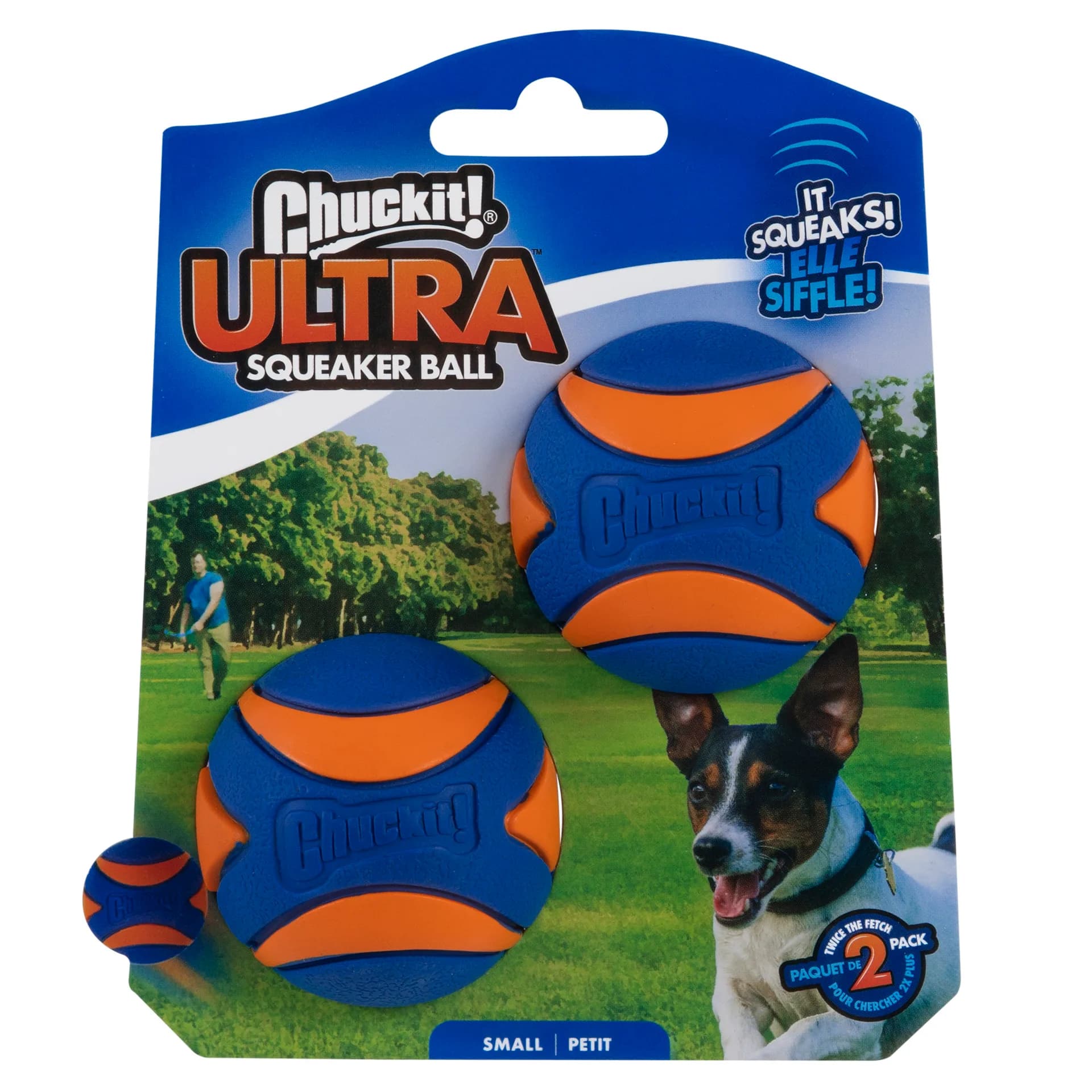 Chuckit ! Ultra Squeaker Ball dla psa – S DWUPAK