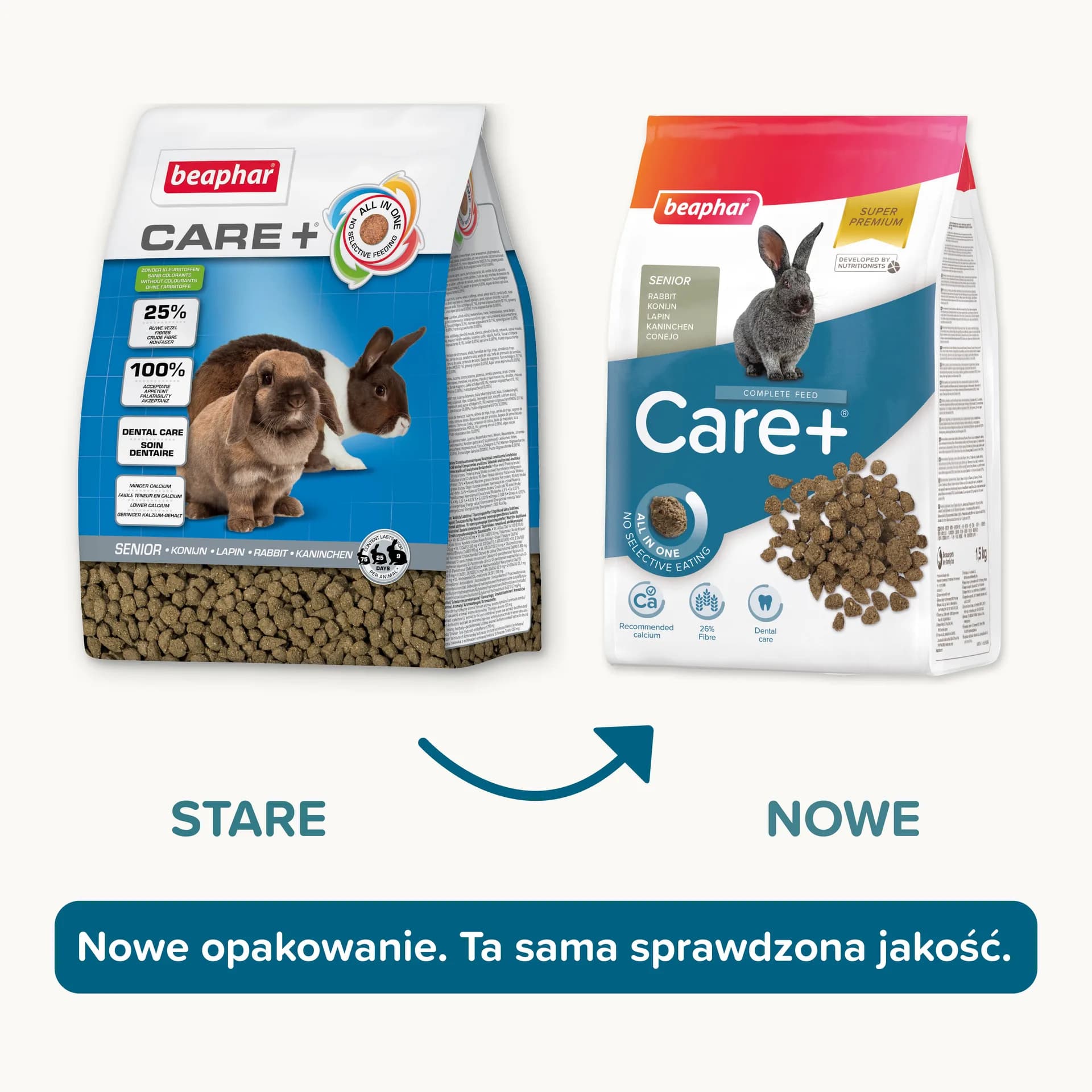 Beaphar Care+ Senior Rabbit karma dla królika seniora 1,5 kg