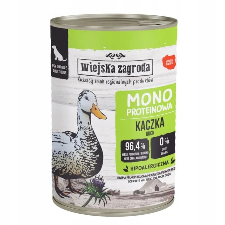 Wiejska Zagroda Karma mokra dla psa Monobiałkowa Kaczka