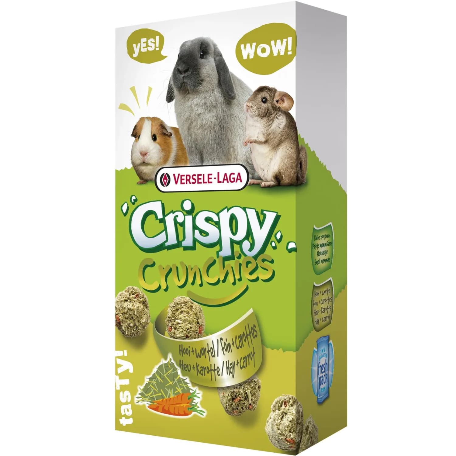Versele-Laga Crispy Crunchies chrupiący przysmak z siankiem dla królików i gryzoni 75 g