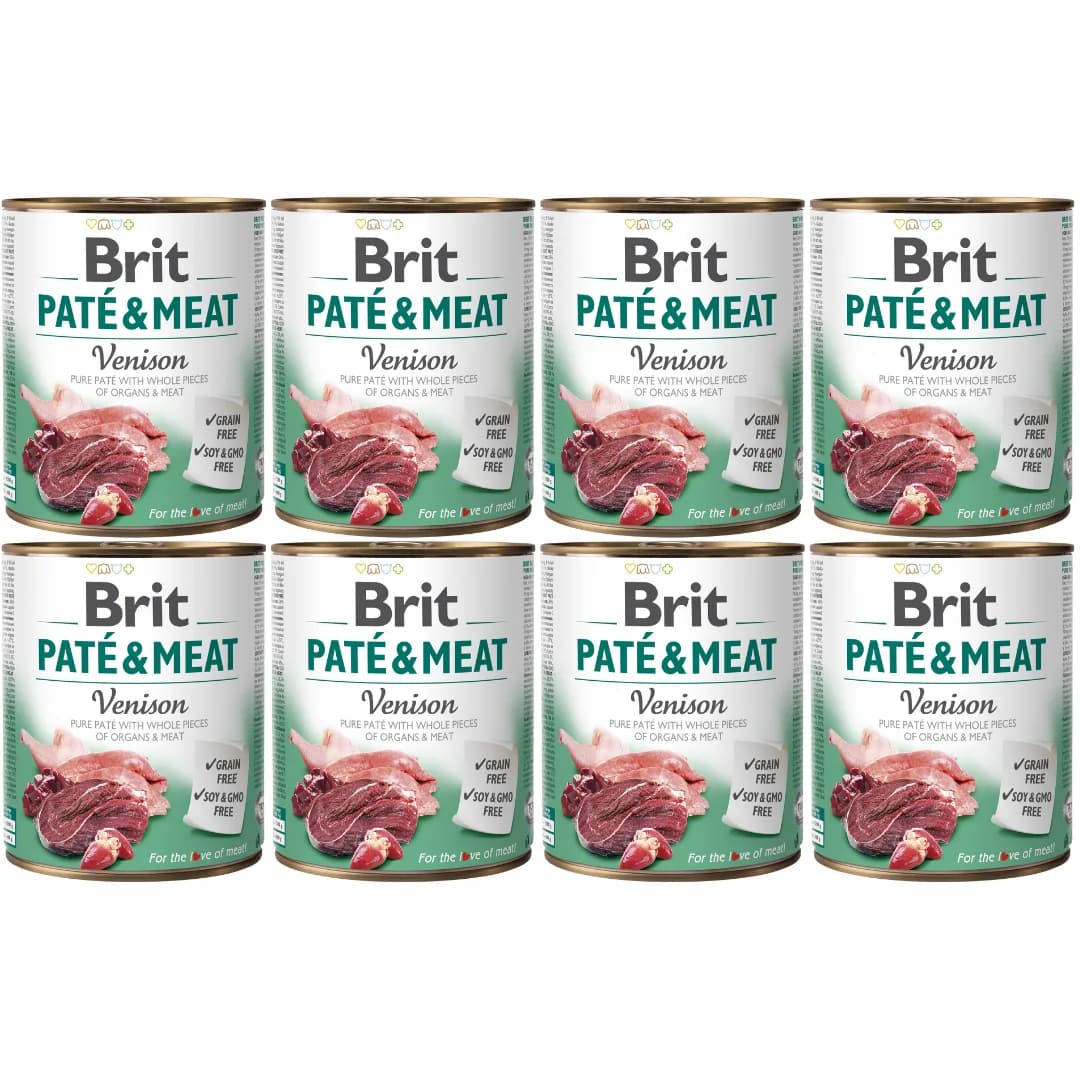 Brit Pate & Meat Venison mokra karma dla psa z dziczyzną – 400 g