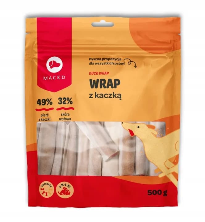 Maced Wrap Chips z Kaczką Przysmaki dla psów 500 g