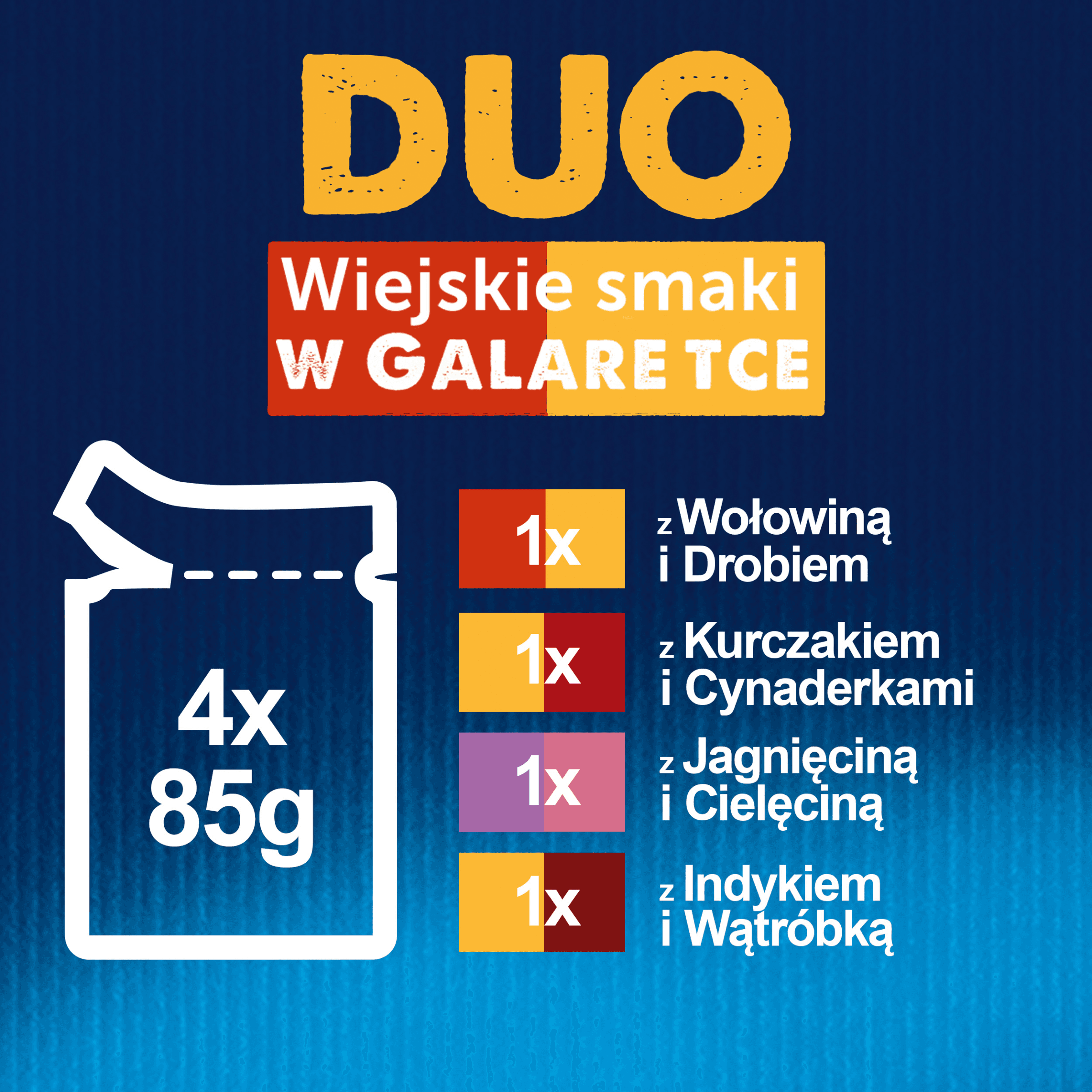 Felix Fantastic Duo saszetki dla kota mięso karma mokra 4 × 85 g