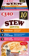 INABA Multipack uzupełniająca karma dla kotów mix smaków kurczak tuńczyk łosoś 10 × 40 g