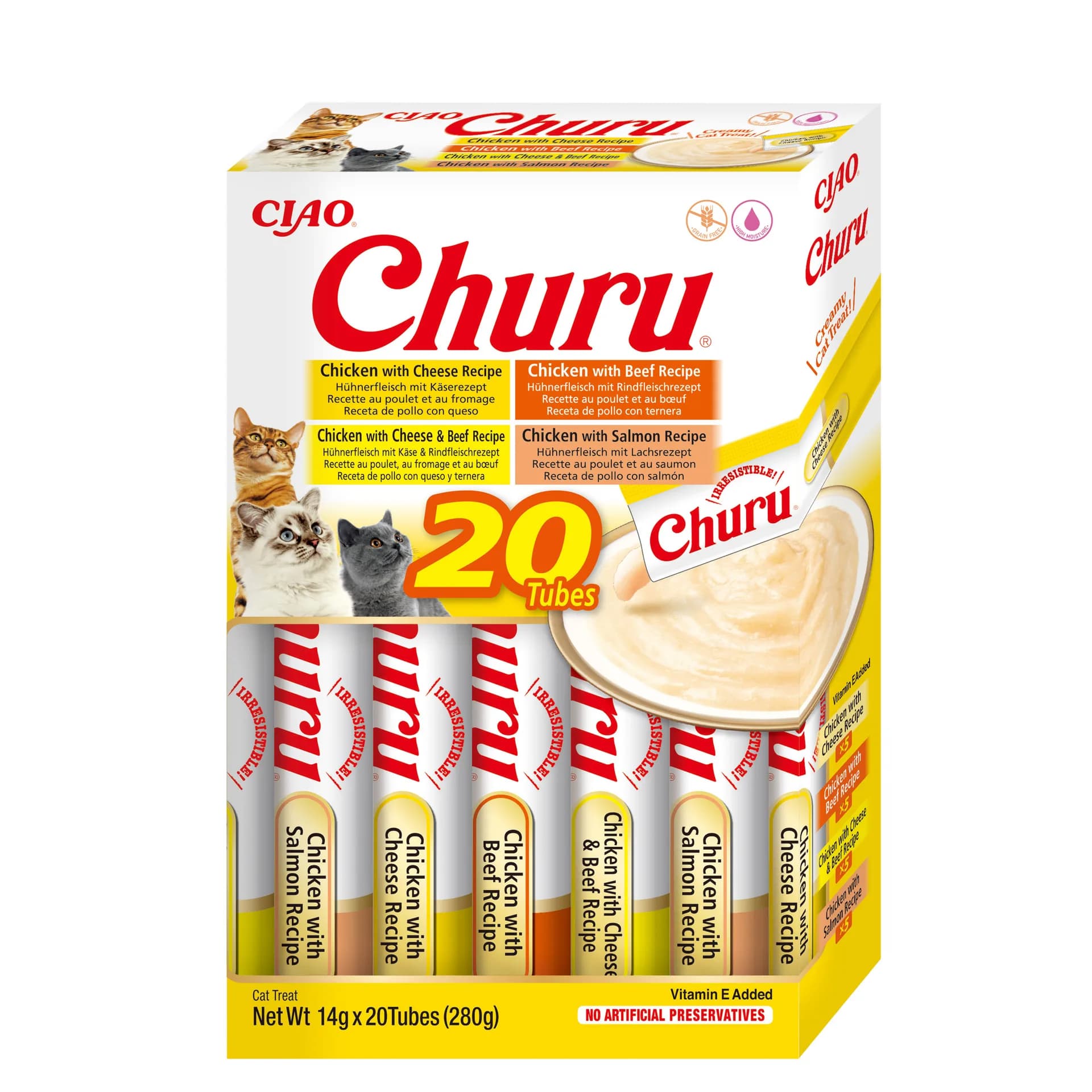 INABA Cat Churu Varieties Chicken & Beef 20 × 14 g 280 g