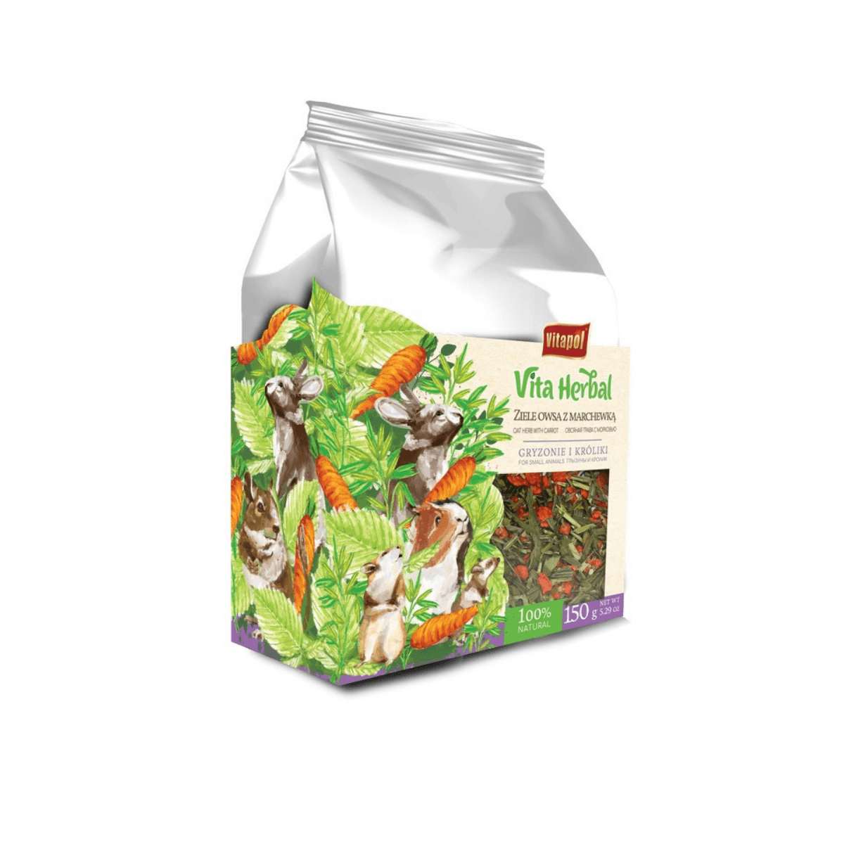 Vitapol Vita Herbal Ziele owsa z marchewką dla gryzoni i królika 150 g