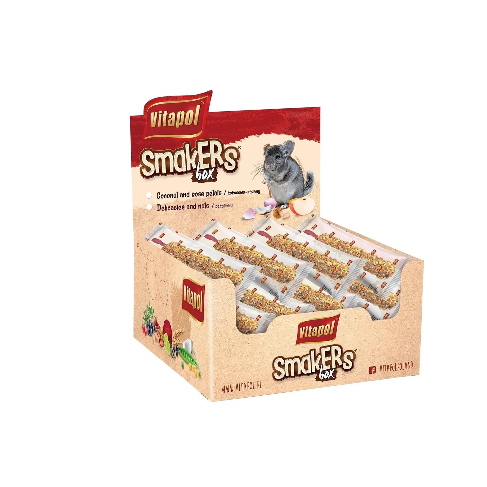 Vitapol Smakers Box kokosowo-różany dla Szynszyli /box 12 szt.
