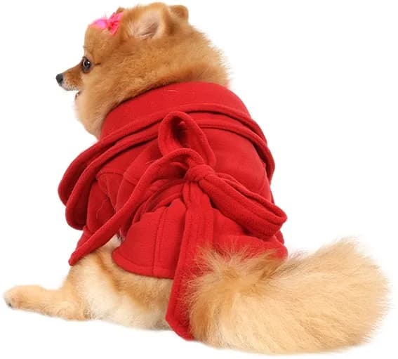 DoggyDolly płaszczyk z kokardą dla małego psa czerwony XXS