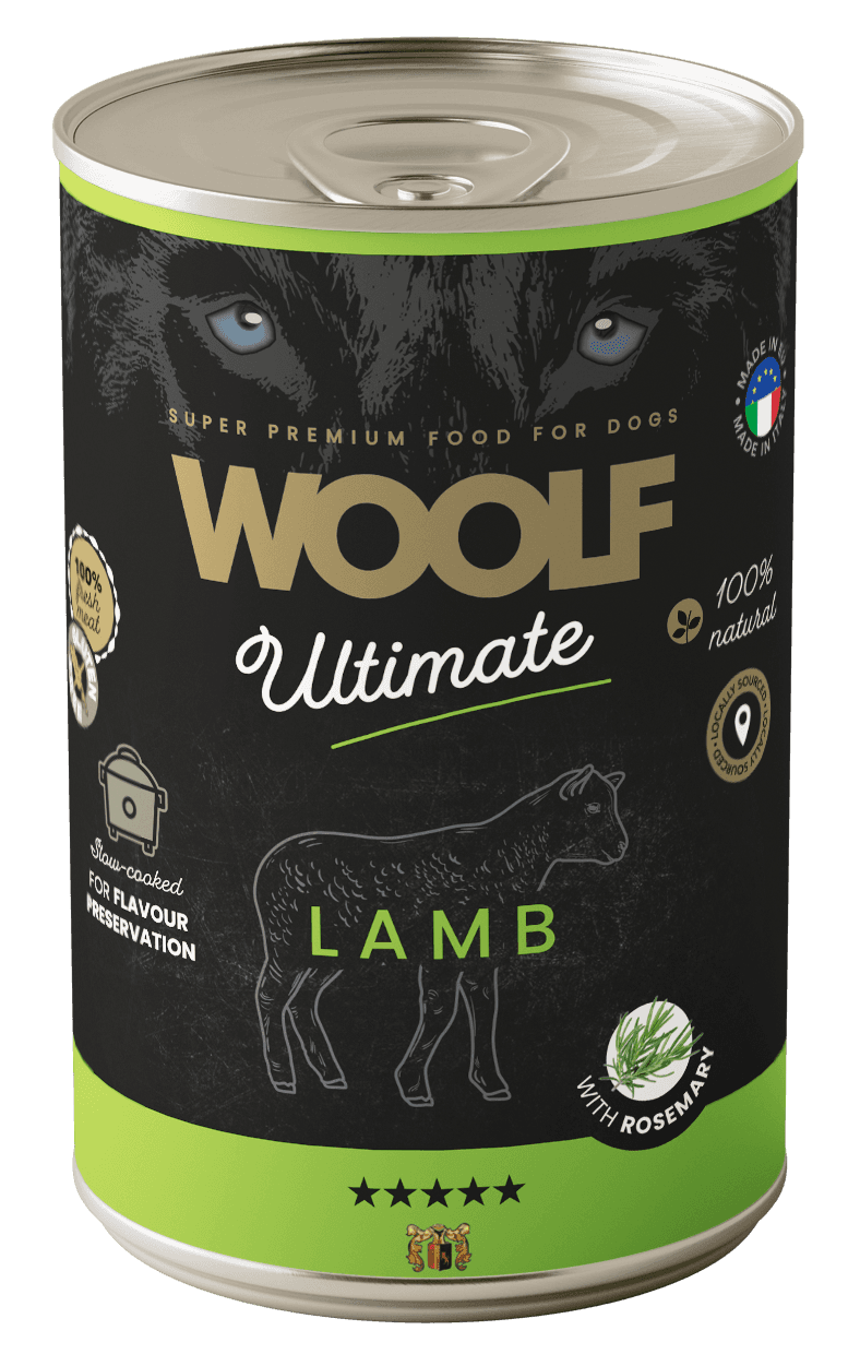 Woolf Ultimate Lamb With Rosemary Karma Wilgotna z Jagnięciną i Rozmarynem dla psów Dorosłych 400 g