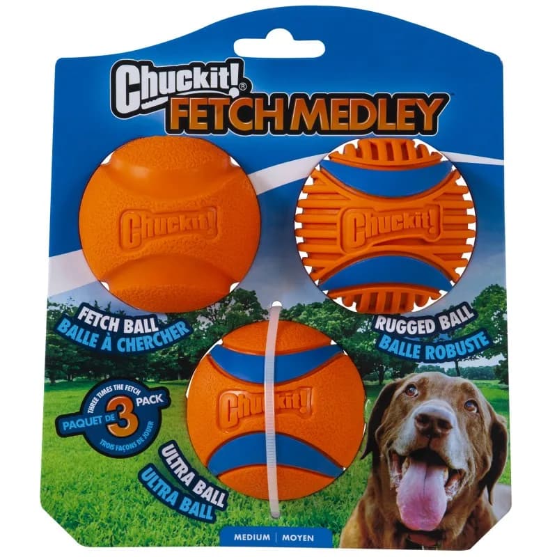 Chuckit ! Zestaw piłek Fetch Medley Medium Iii 3pak dla psa