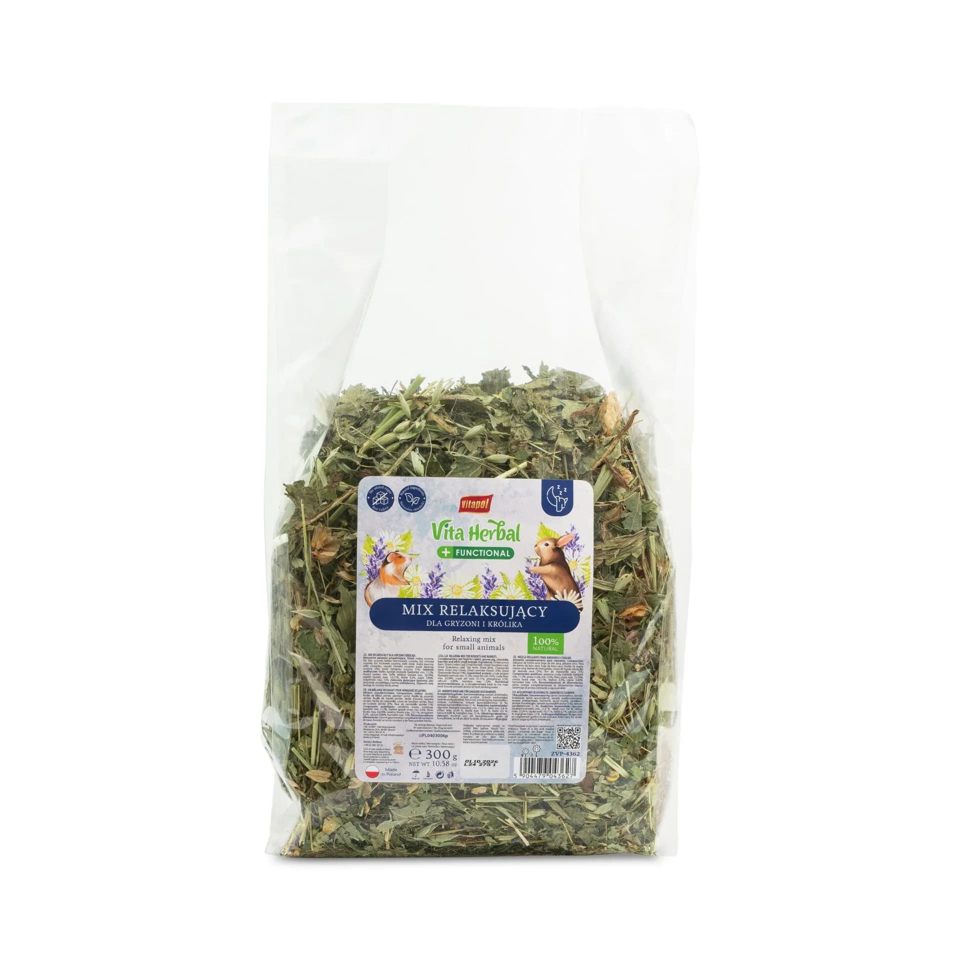 Vitapol Vita Herbal Functional mix relaksujący dla gryzoni i królika 300 g