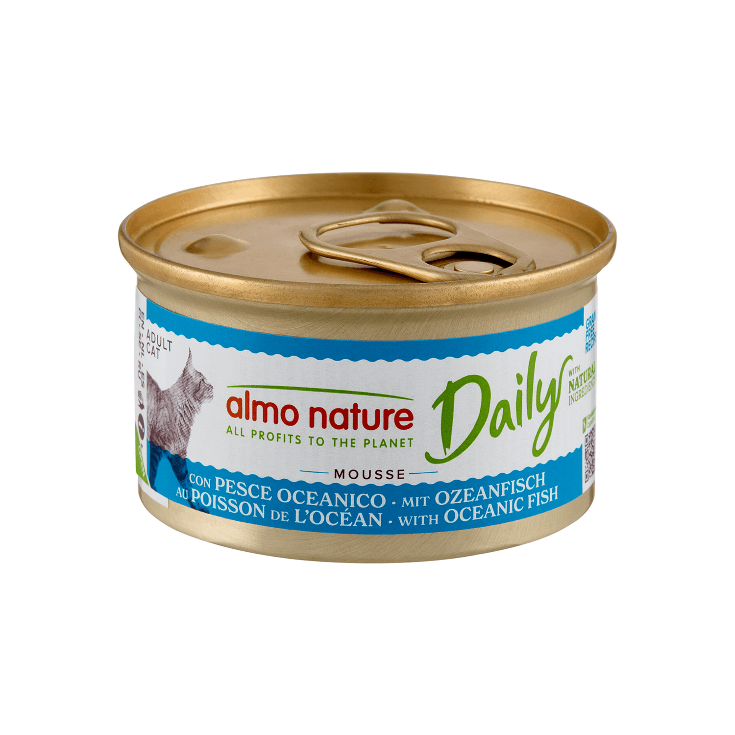 Almo Nature Daily karma mokra dla dorosłych kotów mus z rybami oceanicznymi 85 g